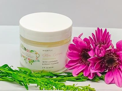 Nightly Detox Cream with Lavender &amp; Peony Flower - Renewed Wellness Body Care